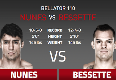 BELLATOR 110 Results: Bessette Picks Up Split Decision Win over Nunes
