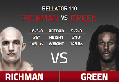 BELLATOR 110 Results: Green Defeats Richman, Advances to Featherweight Semi-Finals
