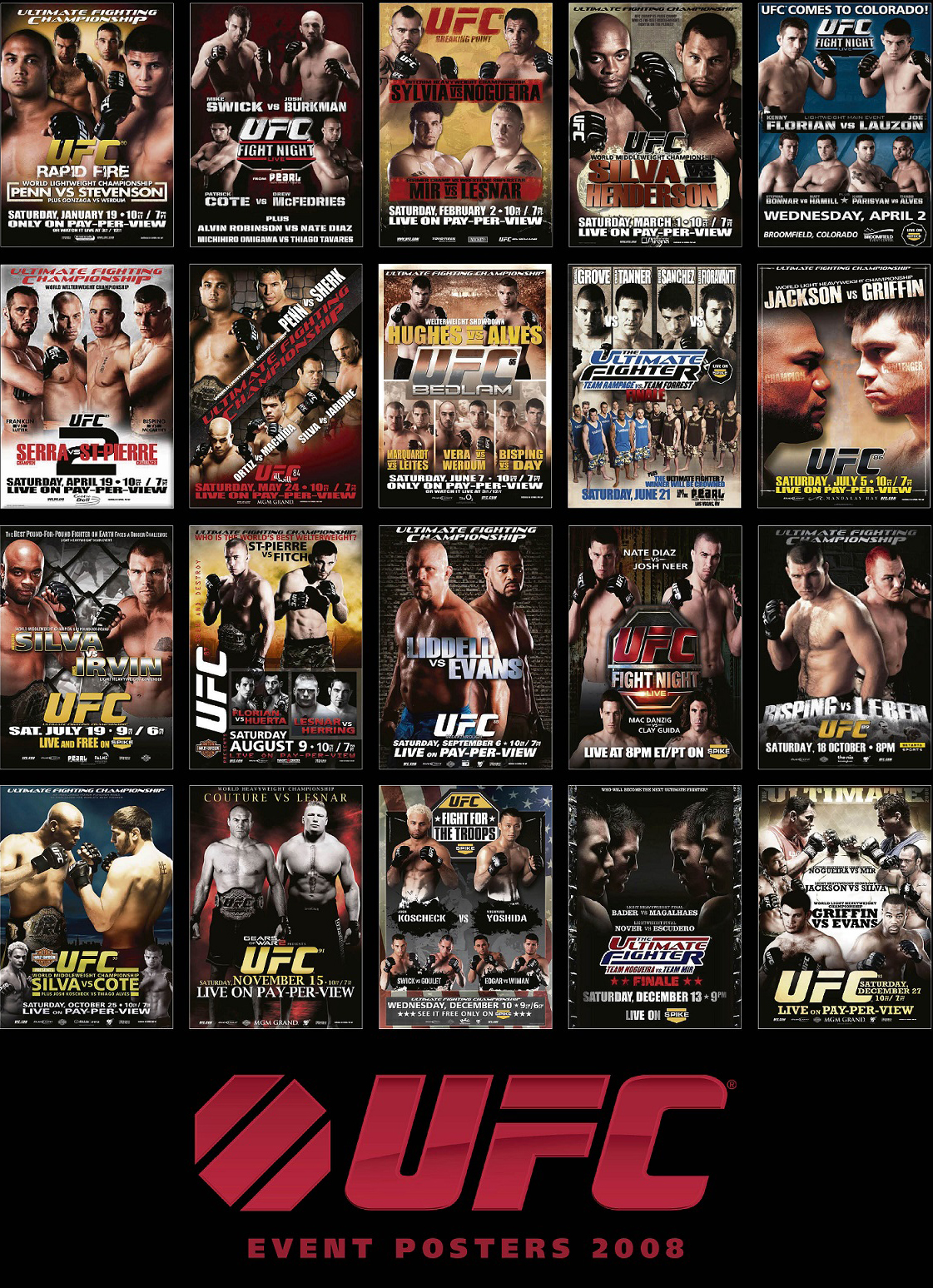 PHOTO GALLERY The Evolution of UFC Posters 1993 2013 (Full