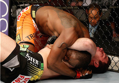 . gif | OSP’s Miraculous Von Flue Choke At UFC 171 (Replay)
