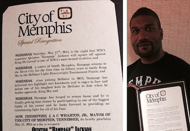 Rampage Jackson Honored With Official ‘Rampage Day’ In Memphis