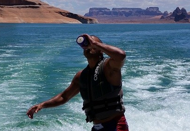 PHOTO | Dan Henderson Drinking Beer And Surfing