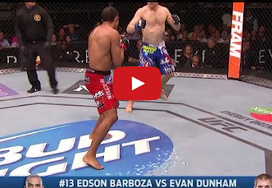 REPLAY! Edson Barboza Finishes Evan Dunham In UFC Co-Main Event