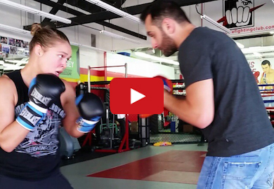 Ronda Rousey Looking Brutal On Coach Edmond’s Mits
