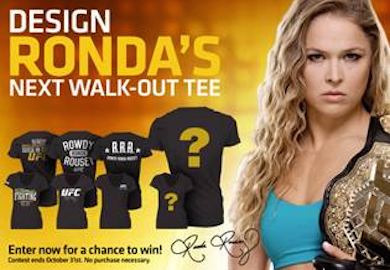 Design A UFC Walk-Out T-shirt For Ronda Rousey