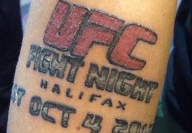 PHOTO | Fan Gets UFC Fight Night Halifax Tattoo