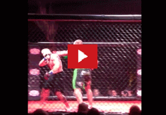 .GIF | Graphic video show cauliflower ear explode in MMA bout
