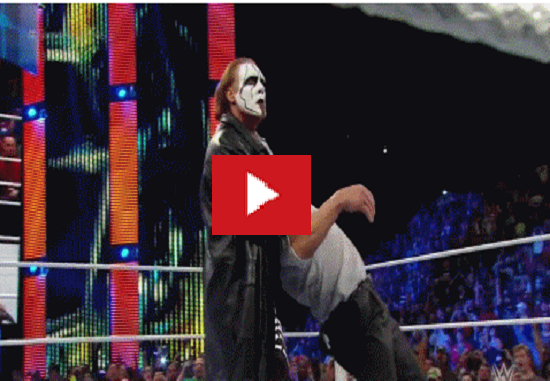 .GIF | Sting makes WWE debut, lands finishing move on Triple H