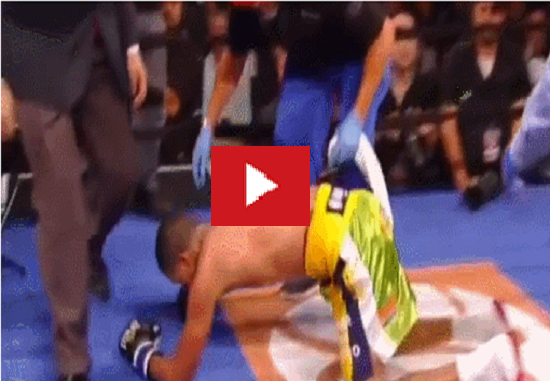 .GIF | Worst Flop Of All Time, Boxer Goes Down Without Ever Getting Hit