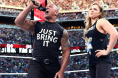 Ronda Rousey the rock wwe WM