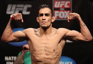 EAST RUTHERFORD, NJ - MAY 04:  Tony Ferguson weighs in during the UFC on FOX official weigh in at Izod Center on May 4, 2012 in East Rutherford, New Jersey.  (Photo by Josh Hedges/Zuffa LLC/Zuffa LLC via Getty Images)