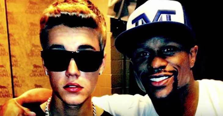 Justin Bieber and Floyd Mayweather