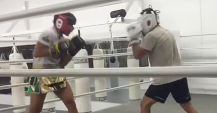 Cris Cyborg sparring