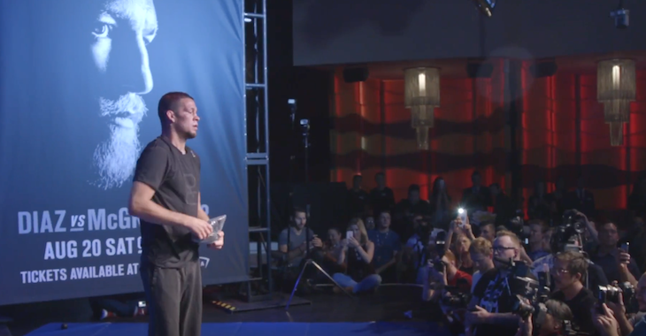 Nate Diaz on stage