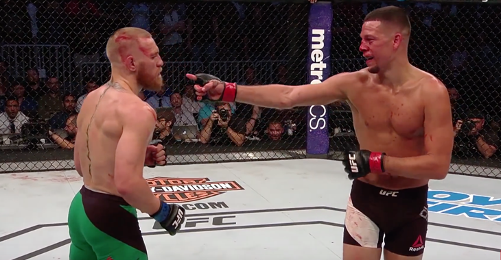 Nate Diaz taunts Conor McGregor