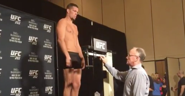 Nate Diaz weigh-in