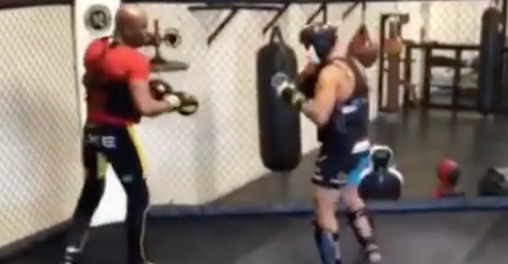 Anderson Silva sparring