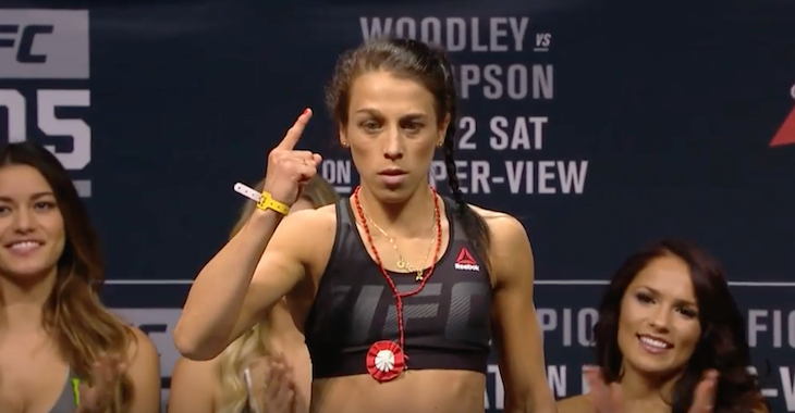 Nuggets mascot gets KO'd by UFC star Joanna Jedrzejczyk