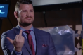 Michael Bisping gives Yoel Romero the finger