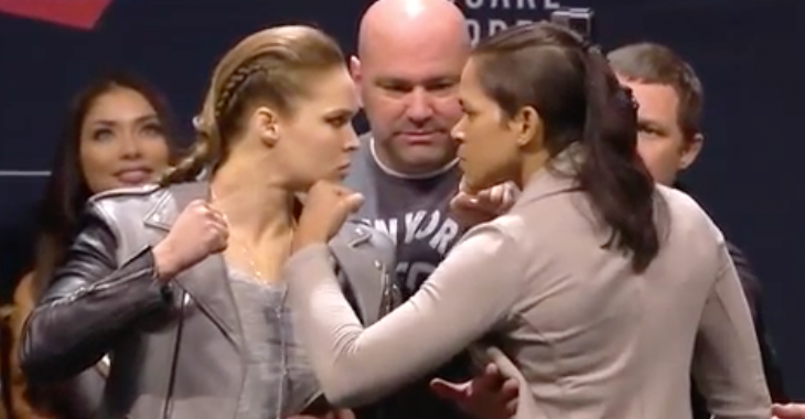 VIDEO | UFC surprises with Ronda Rousey and Amanda Nunes faceoff at UFC 205 weigh-ins