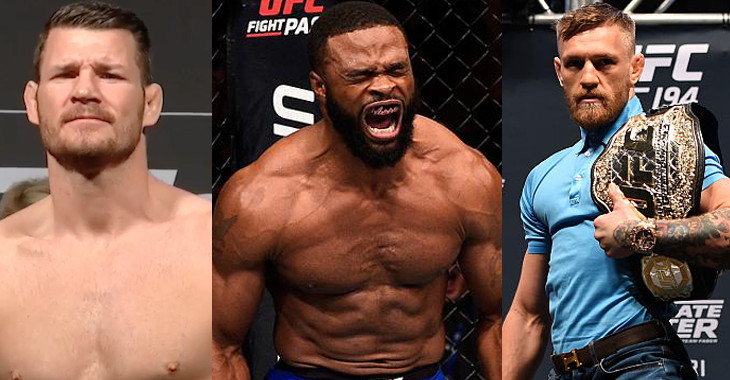 Tyrone Woodley Michael Bisping Conor McGregor matchups