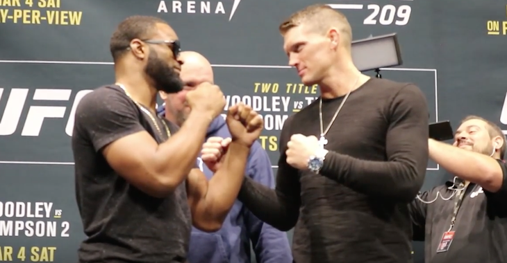 Stephen Thompson and Tyron Woodley square off