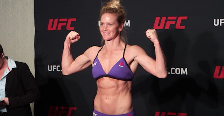 Holly Holm weighs in for UFC 208