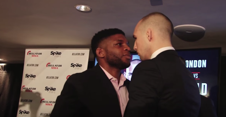 Rory MacDonald Paul Daley Bellator 179 staredown