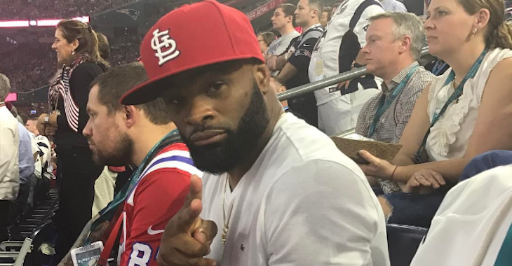 Tyron Woodley at the Super Bowl