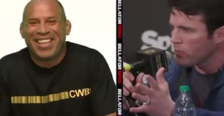 Wanderlei Silva and Chael Sonnen talk trash at Bellator NYC presser