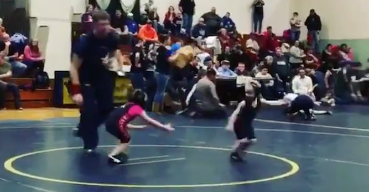 Kids wrestling