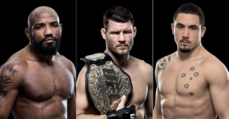 Yoel Romero, Michael Bisping, Robert Whittaker