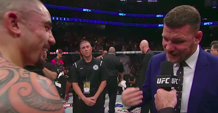 Robert Whittaker and Michael Bisping meet in the Octagon