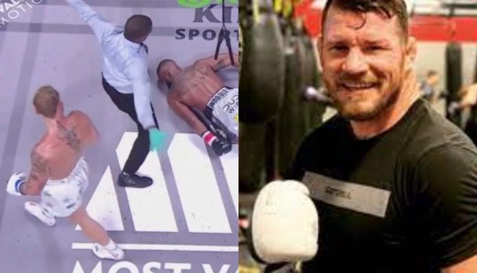 Michael Bisping scoffs at claims that ‘Paul vs. Woodley 2’ was fixed, suggests ‘T-Wood’ should hang up his gloves