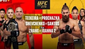 UFC 275, Glover Teixeira, Jiri Prochazka, Valentina Shevchenko