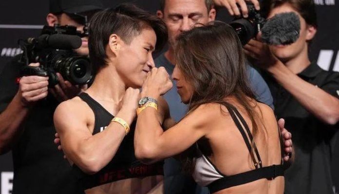 Weili Zhang reveals what Joanna Jedrzejczyk said during their face-off at UFC 275 thumbnail