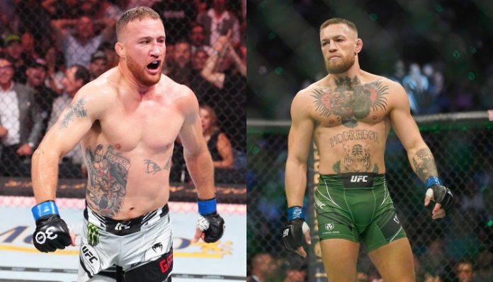 Justin Gaethje and Conor McGregor