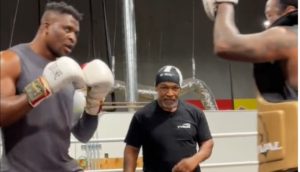 Francis Ngannou and Mike Tyson