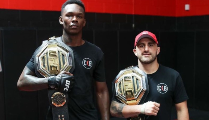 Israel Adesanya and Alexander Volkanovski