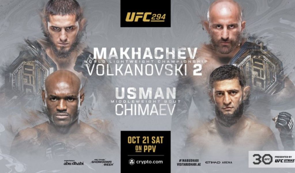 UFC 294, Islam Makhachev, Alexander Volkanovski, Khamzat Chimaev, Kamaru Usman, UFC, Results