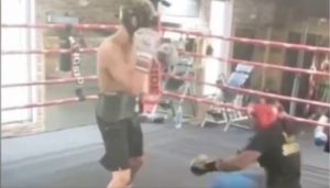 Claressa Shields sparring