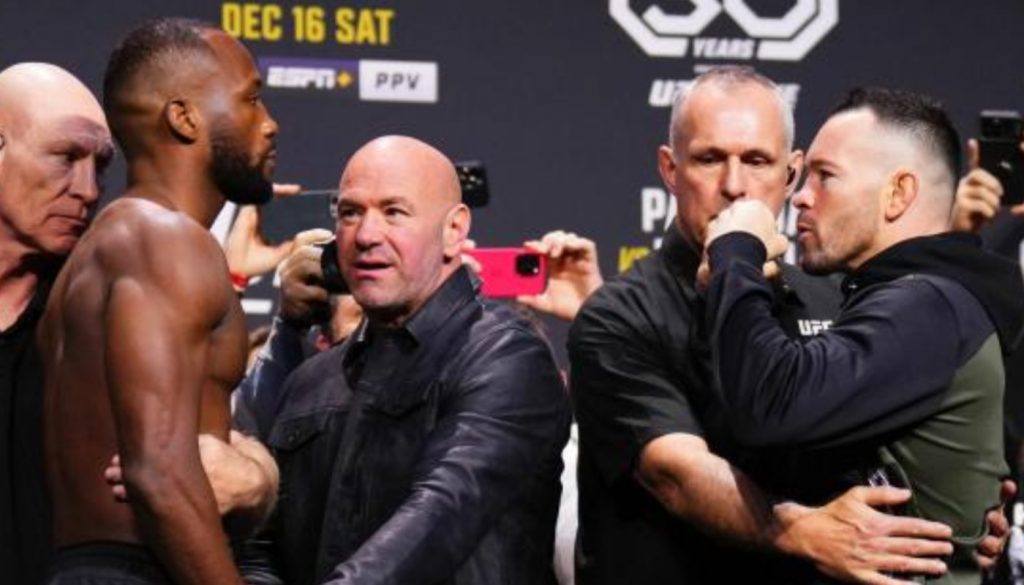 UFC 296 weigh-ins with Leon Edwards, Colby Covington and Dana White