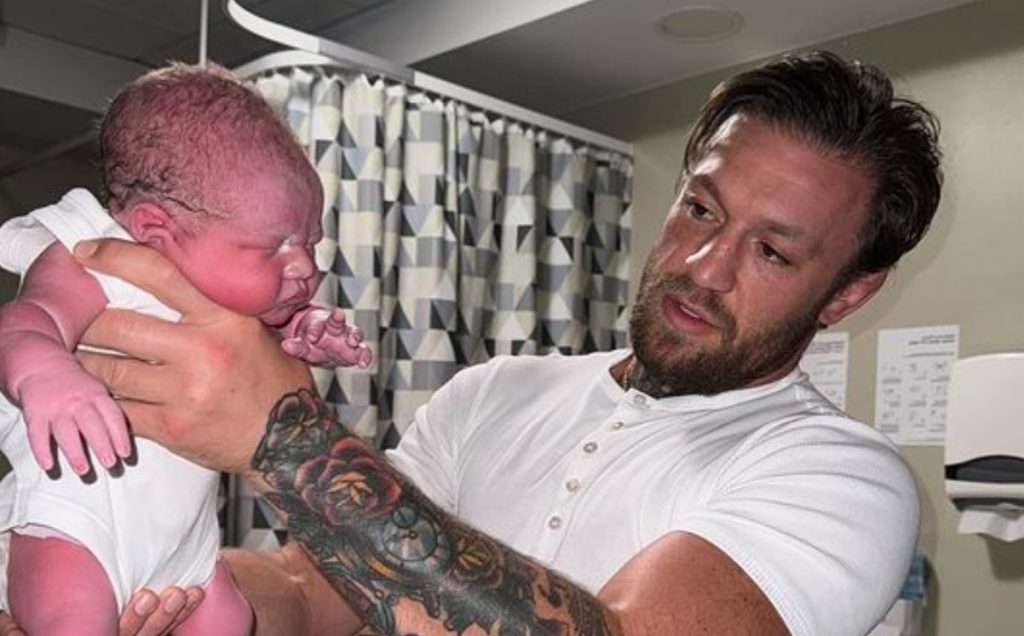 Conor McGregor and his new child