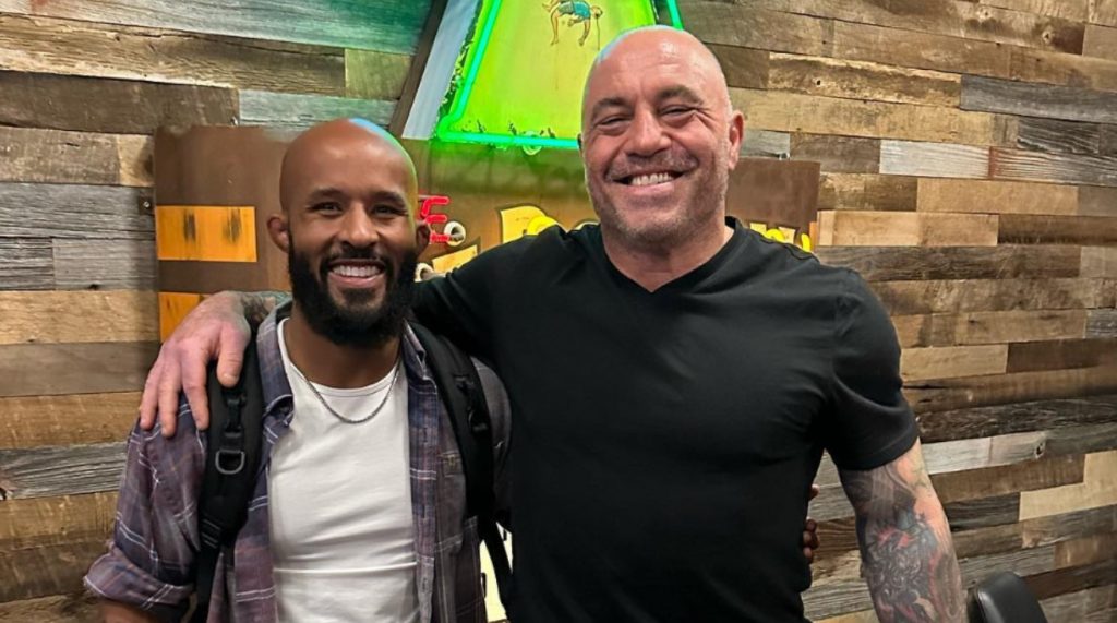 Demetrious Johnson and Joe Rogan