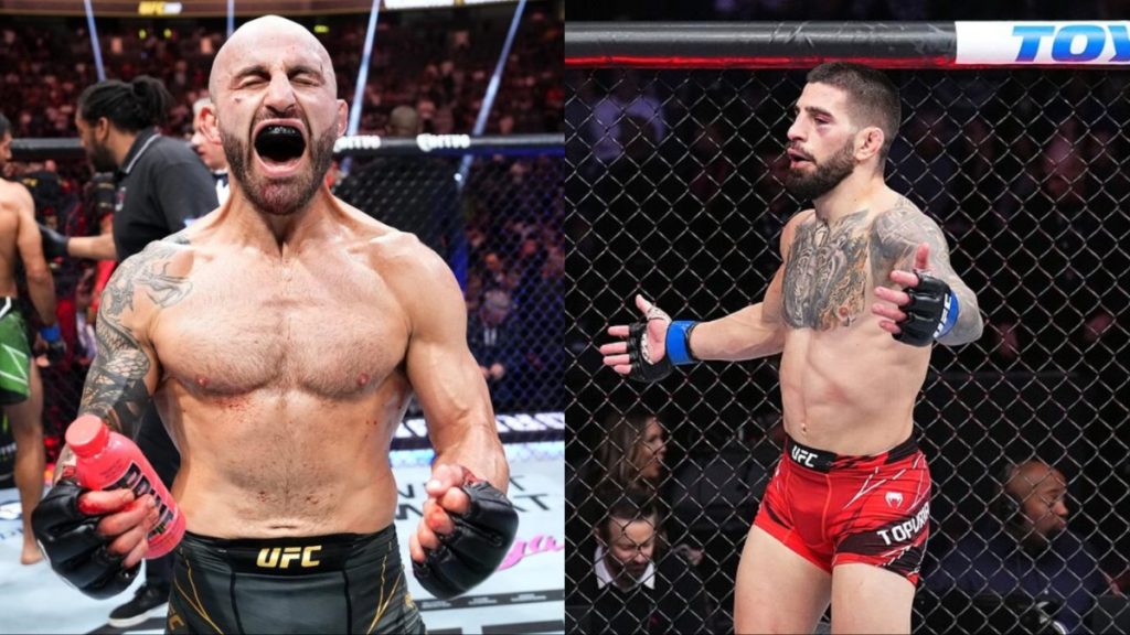 Alexander Volkanovski and Ilia Topuria