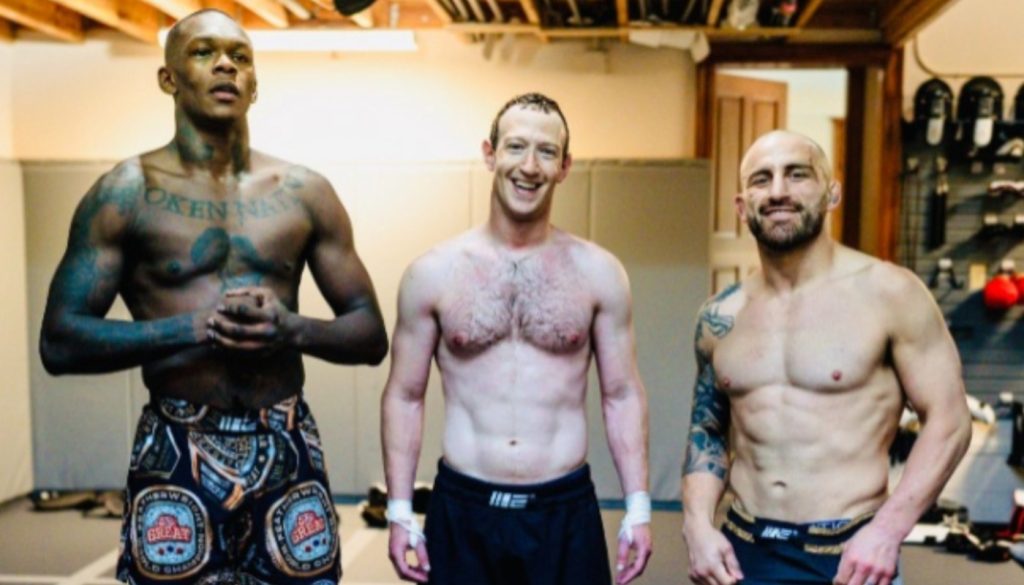 Israel Adesanya, Mark Zuckerberg, Alexander Volkanovski