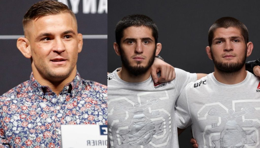 Dustin Poirier, Islam Makhachev, Khabib Nurmagomedov