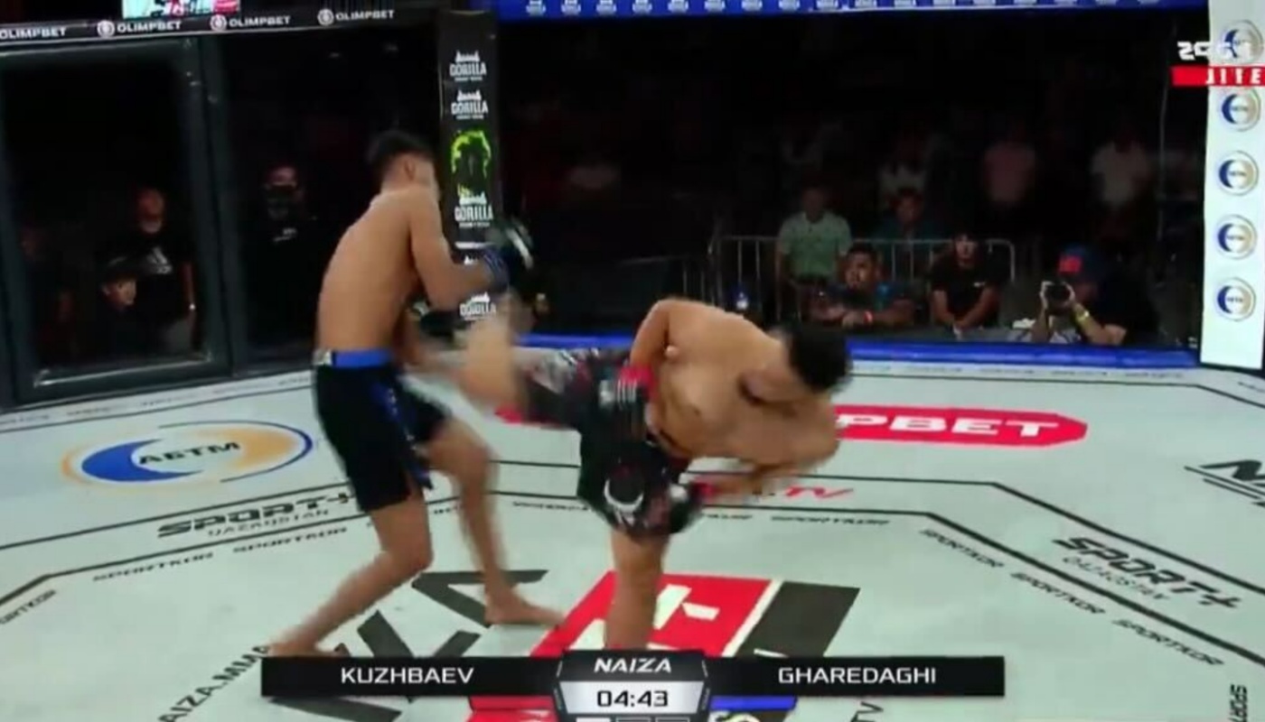 VIDEO Naiza FC's Alibek Kuzhbaev flattens opponent with a 20second
