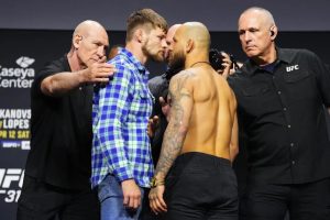 Bryce Mitchell Jean Silva UFC 314 staredown