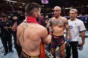 Ilia Topuria and Charles Oliveira